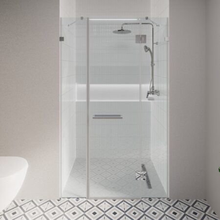BERNAR nyílóajtós zuhanykabin – polírozott