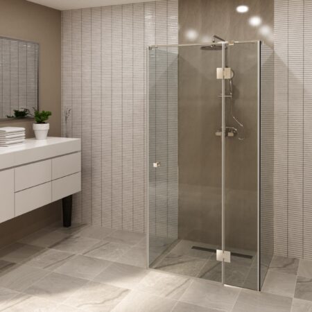 BARNES nyílóajtós zuhanykabin - polírozott