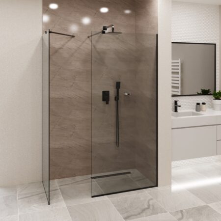 RONNIE zuhany válaszfal - fekete