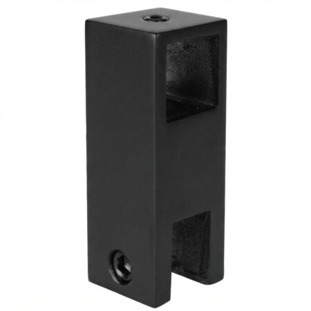 Üveg csipesz, átmenő zártszelvényhez 15×15 mm FEKETE